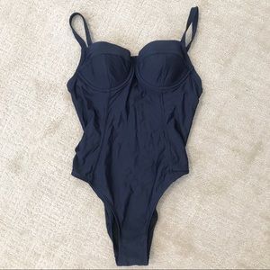 J. Crew One Piece Navy Swimsuit